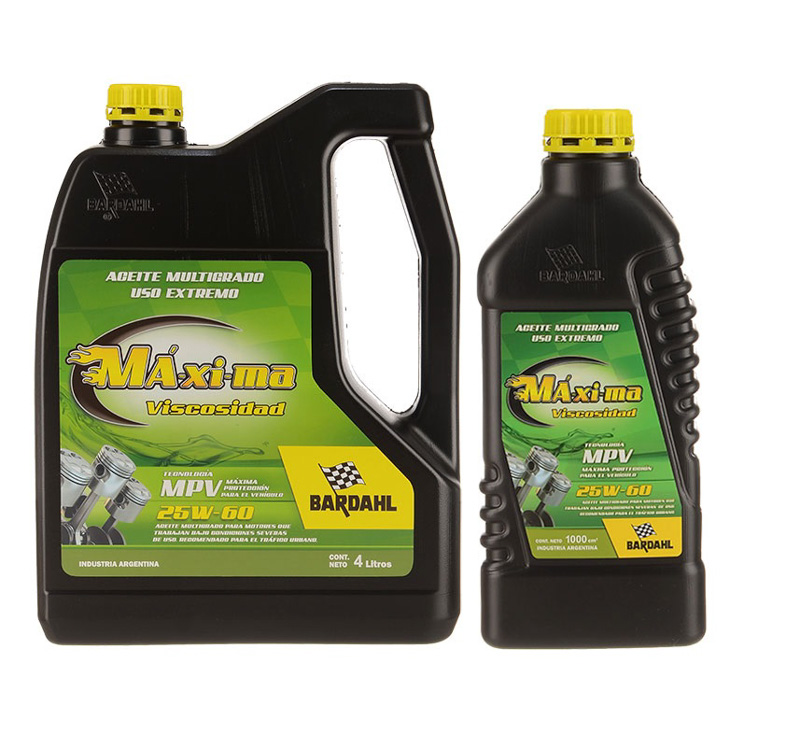 Presentación de Producto Bardahl: Má-xi-ma Viscosidad MPV 25W-60 y Top lub 10W-40