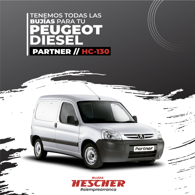 Bujías Hescher para modelos Peugeot 