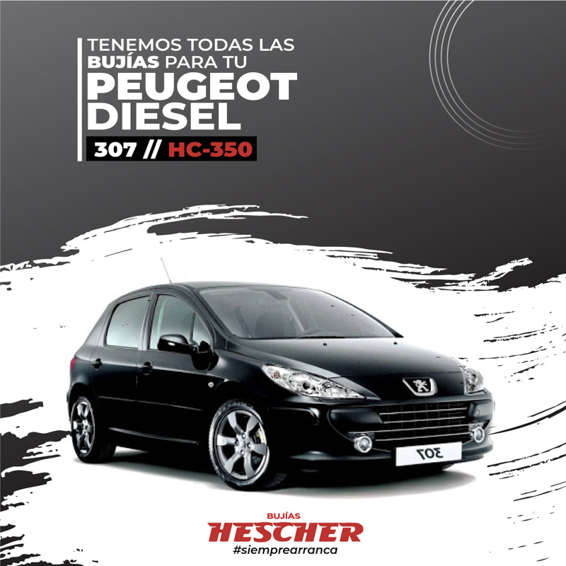 Bujías Hescher para modelos Peugeot 