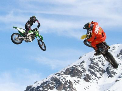 Kawasaki en el Freestyle de Cerro Catedral