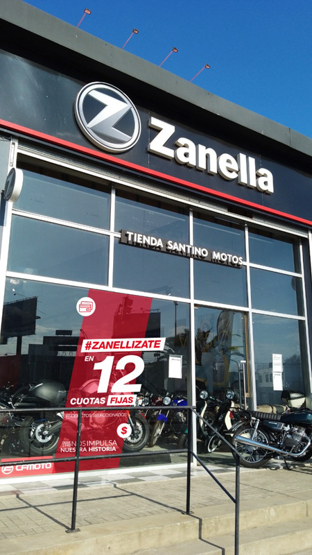 12 Cuotas sin interés para motos Zanella