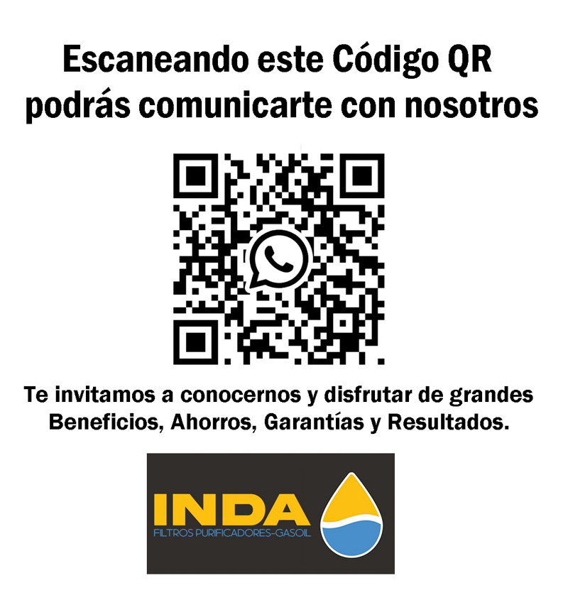 Descripción de producto INDA purificadores: Línea de equipos, filtros y accesorios