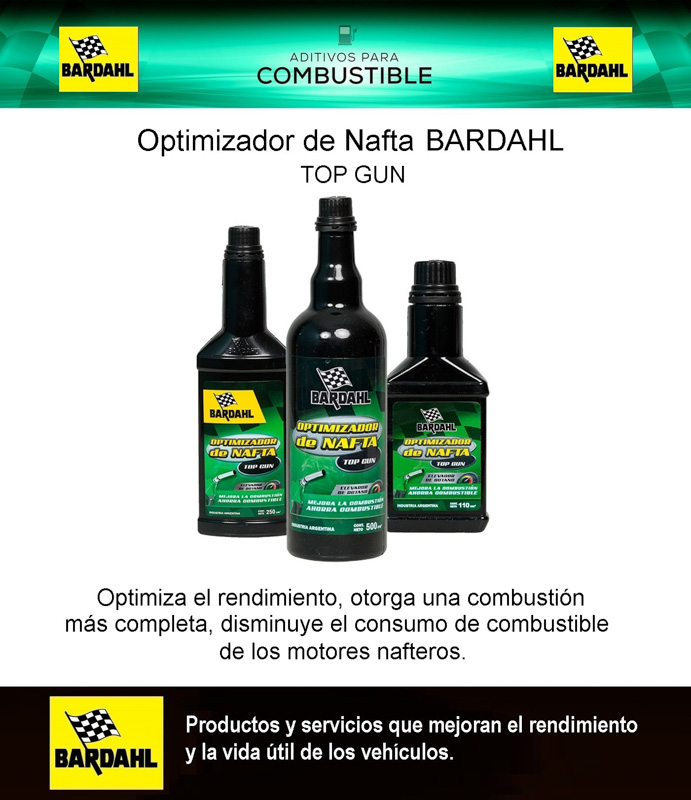 Optimizador de Nafta BARDAHL TOP GUN