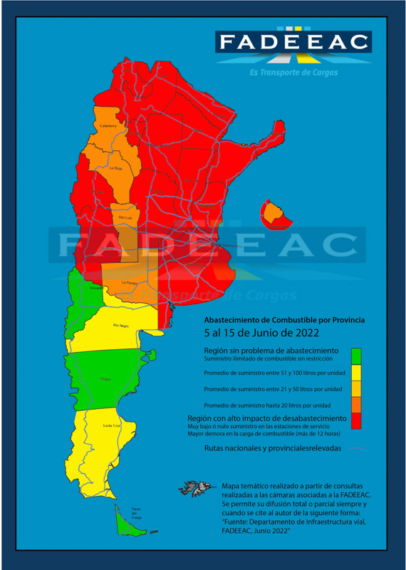 El transporte está alerta por el desabastecimiento