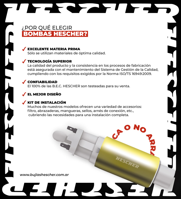 Bombas electricas de combustible Hescher