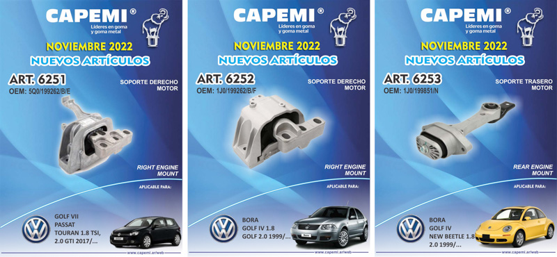 CAPEMI, soportes de Motor y Caja, para Volkswagen