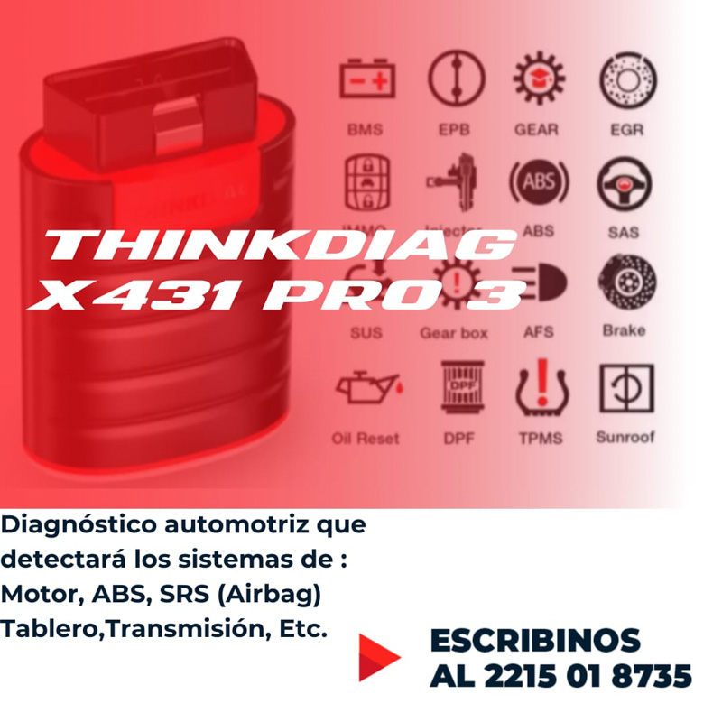 Autotrónica La Plata: Think Diag Diag Zone X-431 Pro 3 