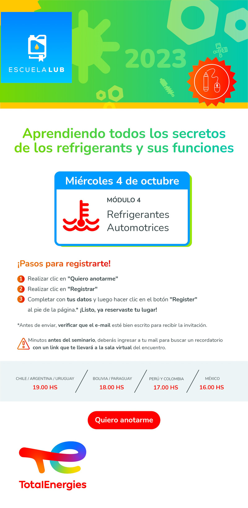 #Escuela Lub Módulo 4 Refrigerantes Automotrices 