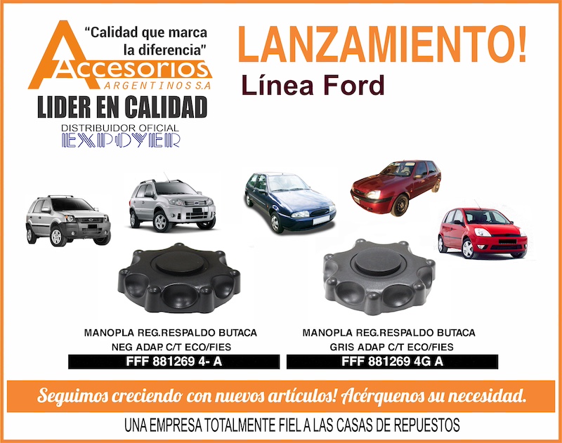 Accesorios Argentinos: Pasarueda y Manopla reg. respaldo butaca