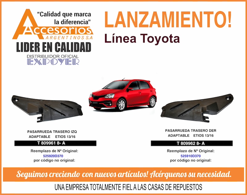 Accesorios Argentinos: Pasarueda y Manopla reg. respaldo butaca