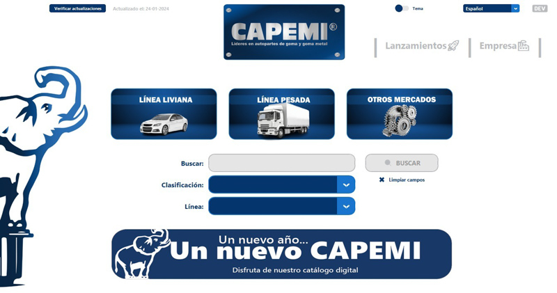 Nueva Página y Catálogo Interactivo CAPEMI