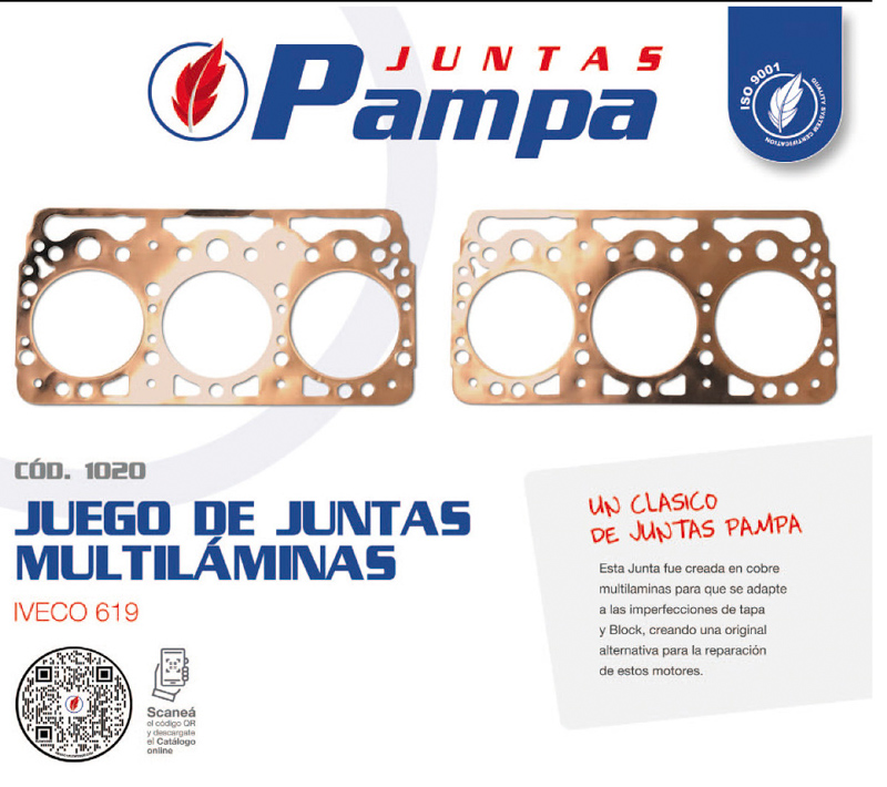 Juntas Pampa: Juego de juntas multiláminas