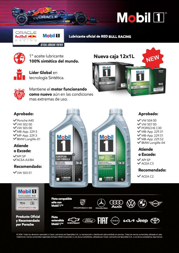 Mobil 1 trae sus lubricantes premium a Argentina
