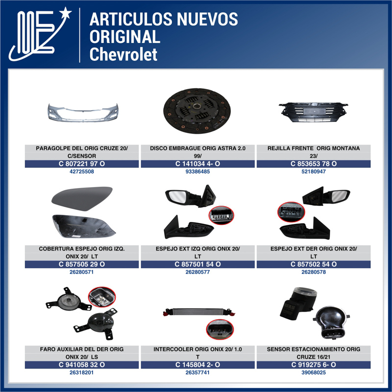 Expoyer incorpora nuevos repuestos para VW y Chevrolet