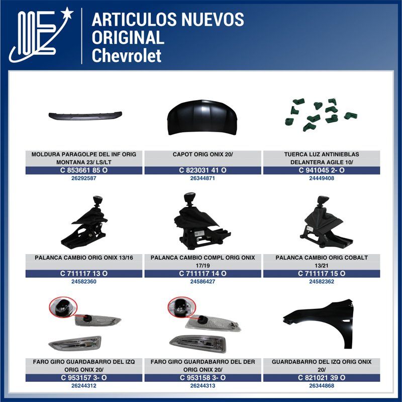 Expoyer incorpora nuevos repuestos para VW y Chevrolet