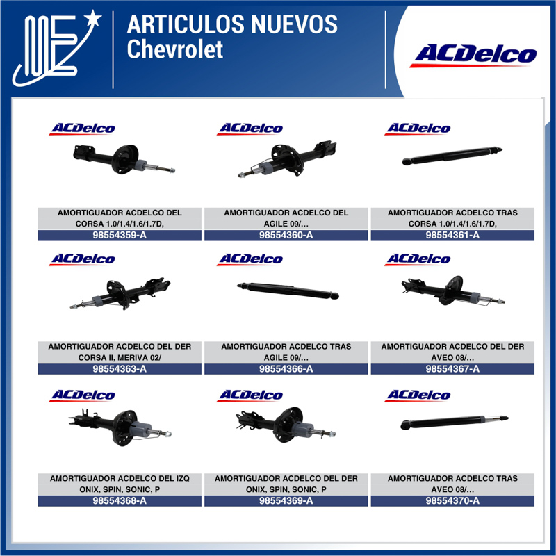 Expoyer presenta amortiguadores ACDelco para vehículos