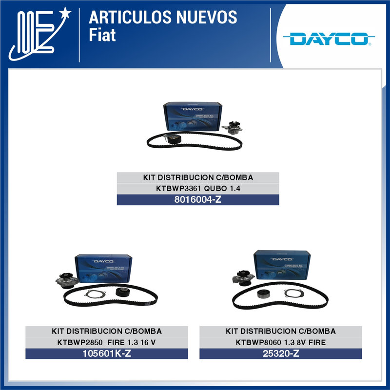 Lanzamientos de la línea Dayco para varias marcas