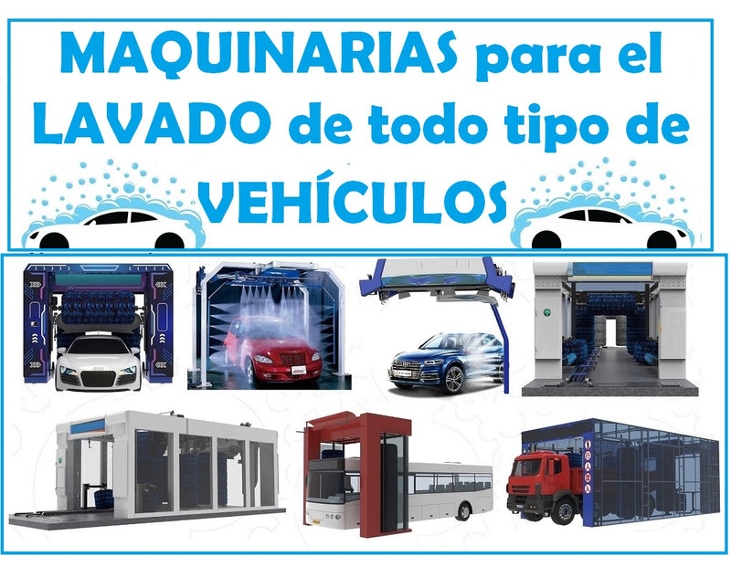 Maquinarias para lavado de todo tipo de vehículos