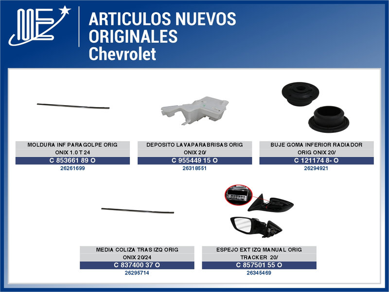 Expoyer amplía su línea de repuestos Chevrolet