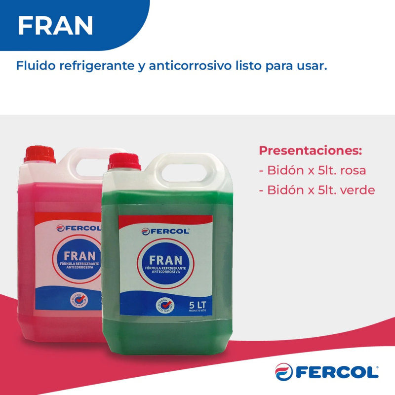 Líquidos refrigerantes y anticorrosivos FRAN