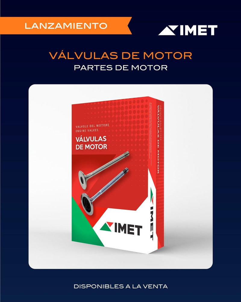 Nuevo lanzamiento: Válvulas de Motor IMET