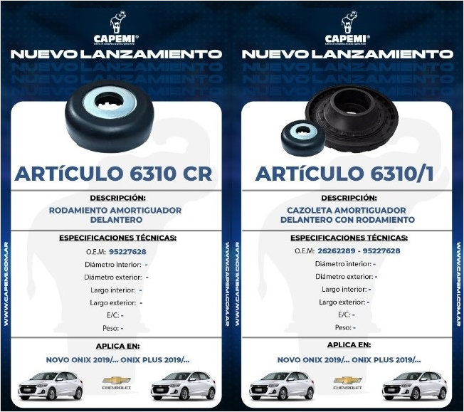 Novedades CAPEMI para GM, Peugeot, Citroen, Honda y Toyota