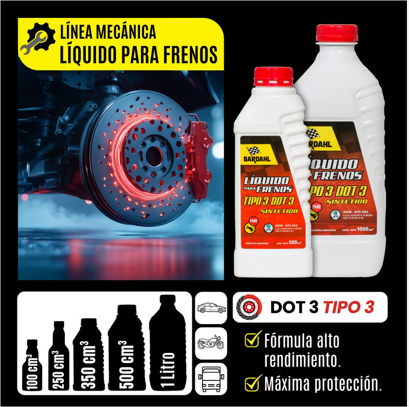 Bardahl lanza líquido de frenos DOT 3